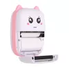 Impresora térmica de recibos Extralink EPP-001 con 5 rollos de papel térmico autoadhesivo, rosa