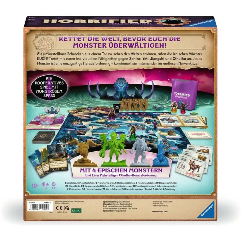 Horrified World of Monsters, juego de mesa