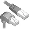 DeLOCK - Cable de red - RJ-45 (M) en ángulo hacia abajo a RJ-45 (M) - 50cm - S/FTP - CAT 6a - apantallado, libre de halógenos - gris (85873)