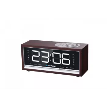Radio despertador portátil BLAUPUNKT CR60BT — FM PLL, Bluetooth, pantalla LED, 60 memorias de emisoras, batería/DC, respaldo CR2032
