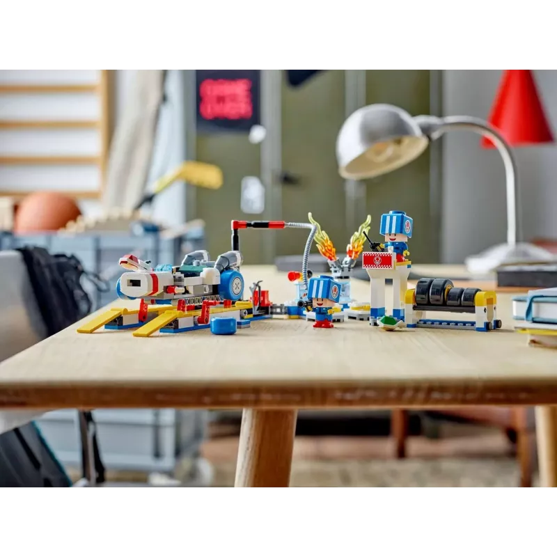 Juguete de construcción Set LEGO 72035 Super Mario Mario Kart Taller de Toad, niveles interactivos y figuras