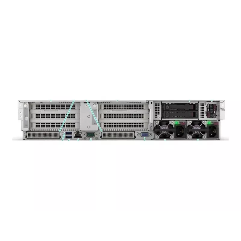 HPE ProLiant DL385 Gen11 2HE EPYC 9115 16-Core 3.2GHz 2x32GB-R 8xSFF Hot Plug 2x480GB SSD MR408i-o 2x1000W Servidor (P81843-425)