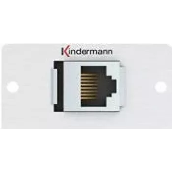 Kindermann Konnect 50 alu - Faceplate modular Snap-In - RJ-45