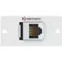 Kindermann Konnect 50 alu - Faceplate modular Snap-In - RJ-45