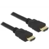 Cable HDMI High Speed con Ethernet Delock 84751, HDMI-A macho a HDMI-A macho (19 pines), 4K, 28 AWG, 0,5 m, negro