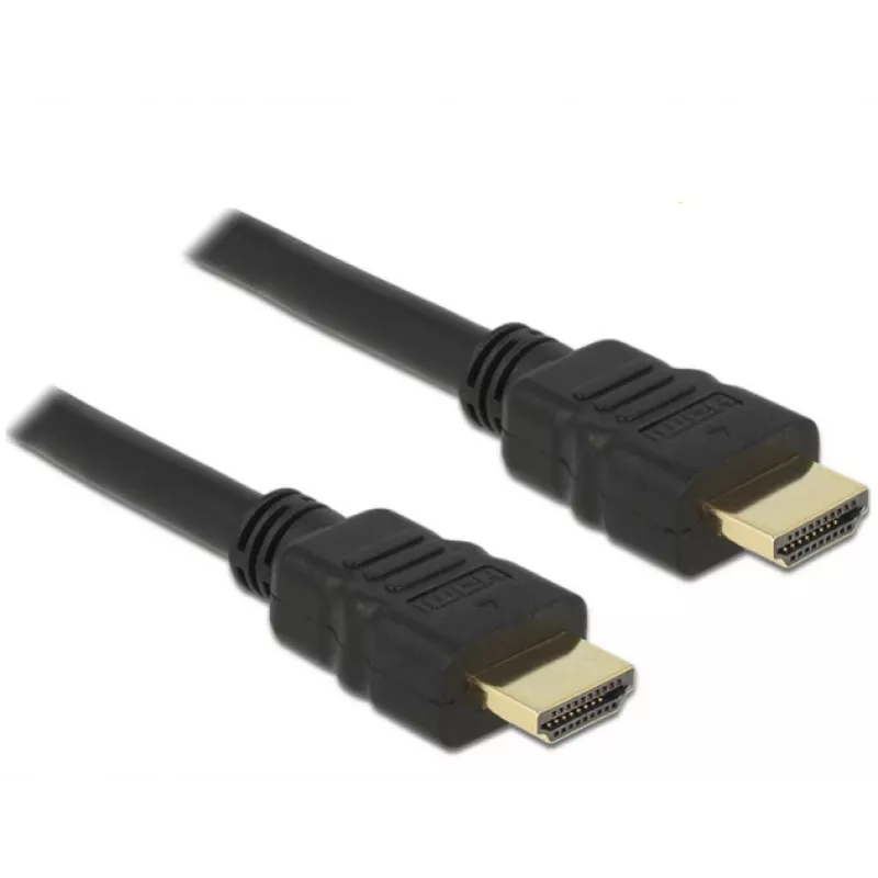 Cable HDMI High Speed con Ethernet Delock 84751, HDMI-A macho a HDMI-A macho (19 pines), 4K, 28 AWG, 0,5 m, negro
