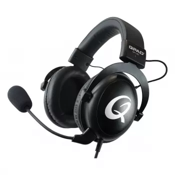 Auriculares QPAD QH-91 con cable, diadema, circumaurales, 15–25000 Hz, cable de 2 m, negro