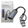 Adaptador USB-C a USB-A y HDMI 4K 30Hz QOLTEC de aluminio
