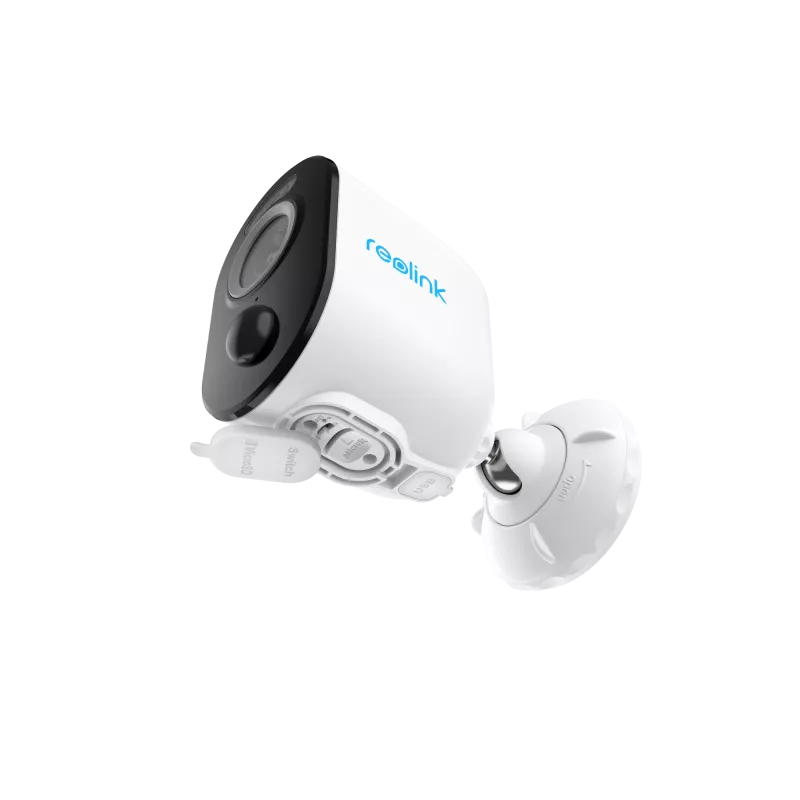 Reolink Argus B330 (BWC2K02SP) cámara de seguridad IP Wi-Fi con batería y panel solar, 5 MP 2880x1616, IP65, visión nocturna en color, para interior y exterior, blanca