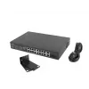 Lanberg RSFE-16P-2C-250 switch PoE+ no gestionable, 16x 10/100 PoE+, 2x combo Gigabit, 250 W, rack 1U