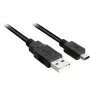 Cable USB 2.0, conector macho USB-A > conector macho Mini-USB (negro, 0,5 metros, doble apantallado)