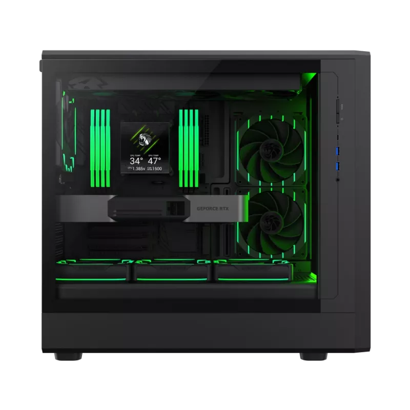 Caja Gamemax | CLAW 460 BK | negra | Mid-Tower | fuente de alimentación no incluida