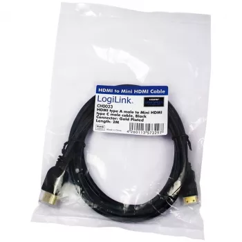 Cable HDMI LogiLink CH0023 2m HDMI Type-A a Type-C negro