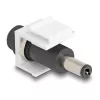 Módulo Keystone DeLOCK DC 5,5 x 2,1 mm conector hembra a conector macho blanco