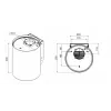 Campana extractora MAAN Elba Mini WPB 431 — blanca, carcasa de acero, control electrónico, 120–300 m³/h, ø310 mm, altura 400 mm