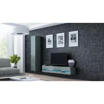Soporte de TV Cama VIGO nuevo 30/140/40 gris/gris brillante