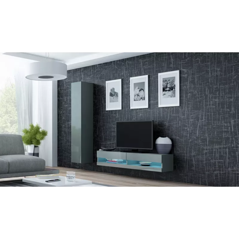 Soporte de TV Cama VIGO nuevo 30/140/40 gris/gris brillante