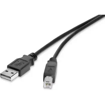 Cable USB 2.0 Renkforce 1487688, 0,3 m, negro, contactos dorados