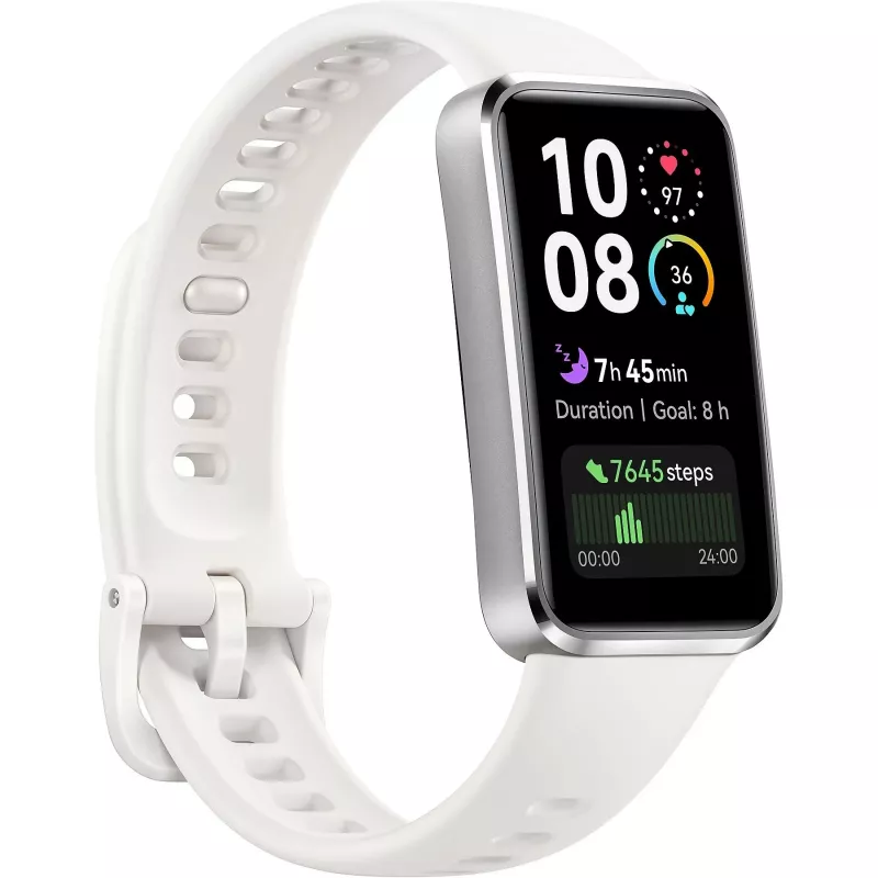 Huawei Band 10 55020ELM pulsera de actividad, pantalla táctil AMOLED de 3,73 cm (1,47 pulgadas), 368 x 194, Bluetooth 5.0 LE, resistente al agua hasta 50 m, blanca