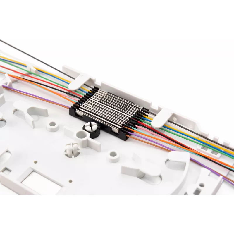 Protector de empalme por crimpado de fibra óptica Digitus pack de 150 homologación de telecomunicaciones TS0338/96 plateado