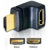 Adaptador HDMI DeLOCK 65072 conector macho HDMI a conector hembra HDMI, 90° hacia arriba