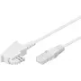 Goobay 60668 cable de teléfono 6 m blanco (60668)