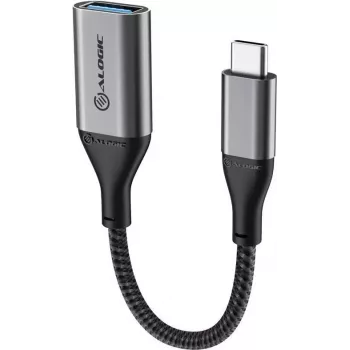 Alogic Super Ultra – Adaptador USB – USB-C de 24 pines (M) a USB Type-A (H) – USB 3.1 Gen 1 – 15 cm – gris espacial (ULCAA-SGR)
