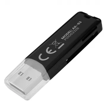 Lector de tarjetas SD, USB 2.0, 480 Mbit/s, AK-63 Savio SAVAK-63