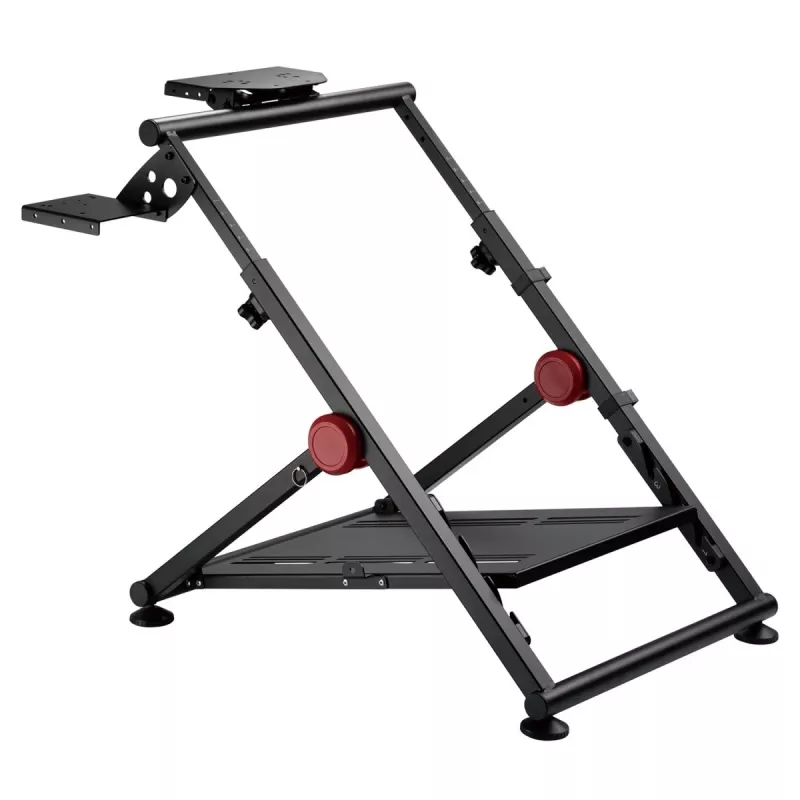 NanoRS RS155 Soporte plegable de acero para volante de gaming con soporte para pedales ajustable antideslizante