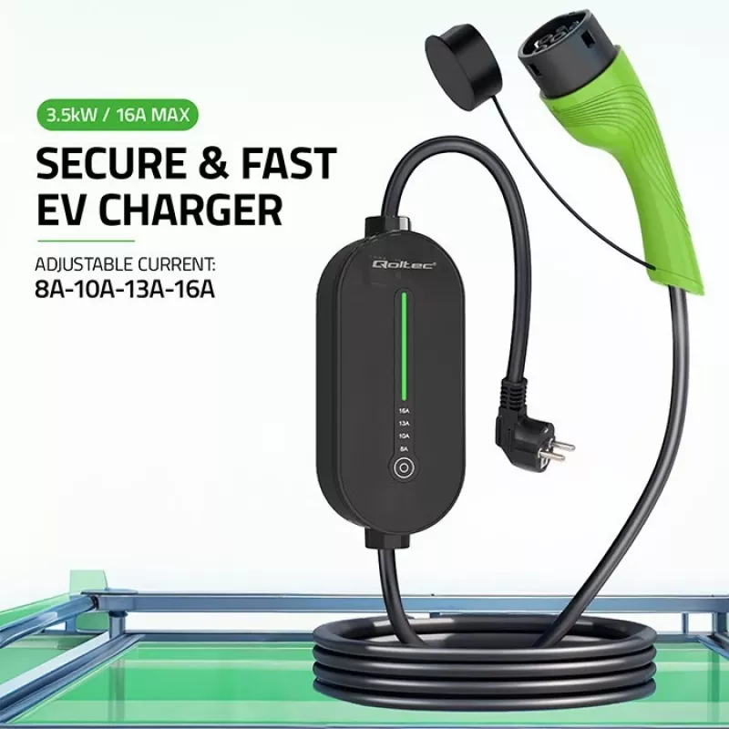Cargador móvil para coches eléctricos, Type2, 3,5 kW, 5 m