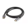 Lanberg CA-DPHD-20CU-0018-BK adaptador de cable de vídeo 1,8 m DisplayPort HDMI Tipo A (estándar) Negro, Plateado