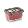 Caso recipiente de vacío de vidrio con tapa de plástico | VacuBoxx Eco M | Transparente