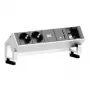 Bachmann DESK 2 Regleta 902.228, 4 tomas, cable de 20 cm, negro/blanco