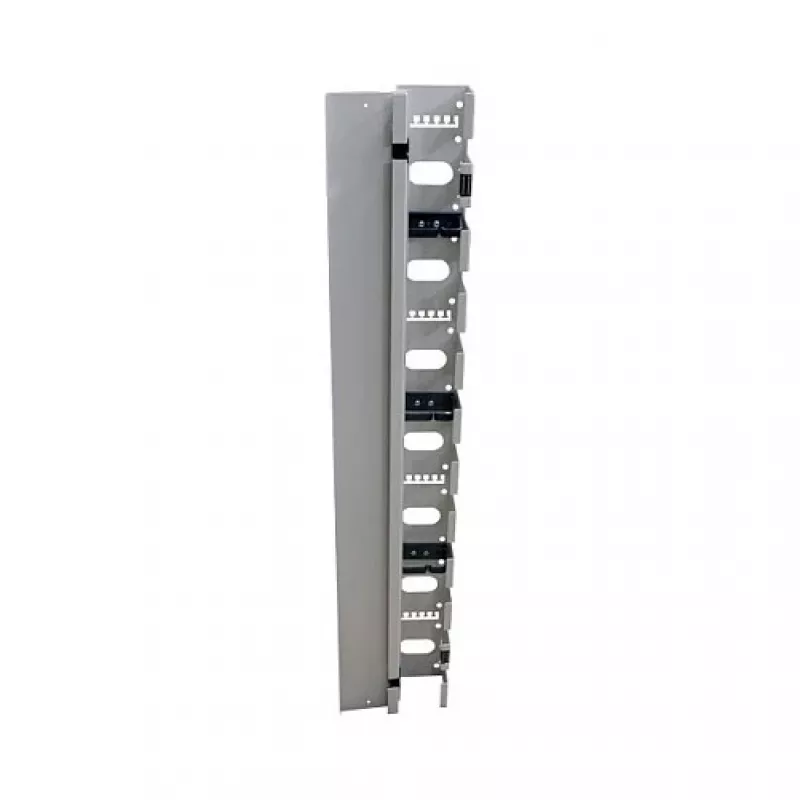 ALL-S0002116, panel de gestión de cables, gris, 32U, 19 pulgadas, 100 mm, 75 mm