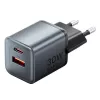 Cargador GaN Vention FEWH0-EU 30W — 1× USB-C, 1× USB-A, 30 W, negro