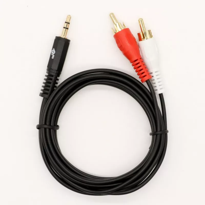 Cable TB mini jack de 3,5mm - 2x RCA M/M 1,5m (AKTBXAJ2RCA150B)