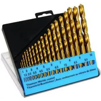 Set de brocas c.k tools T3291 — set de 19 piezas con recubrimiento HSS-TiN para taladrado de metal y uso general