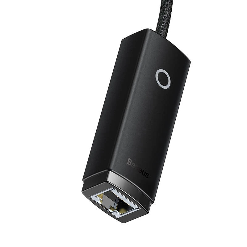 Adaptador de red Baseus Lite Series USB-C a RJ45 (negro)
