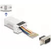 DeLOCK D-Sub 9 pines macho a RJ45 hembra kit de montaje blanco VGA RJ-45