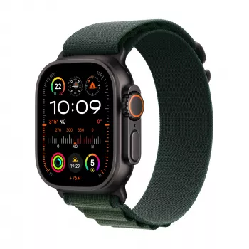 APPLE Watch Ultra 2 GPS + Cellular 49mm carcasa de titanio negro con correa Alpine Loop verde oscuro - Large