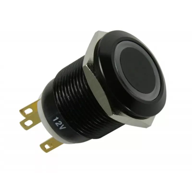 Lamptron LAMP-SW1912L-H pulsador antivandálico 19 mm, Blackline, rojo