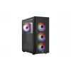 Caja de PC AEROCOOL PGS DESIGNER-G-BK-v1 torre Midi ATX, cristal templado, 4 ventiladores RGB, compatible con ATX, GPU 34,5 cm, disipador de CPU 158 mm