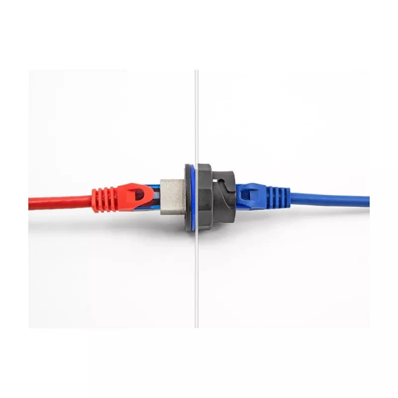 DeLOCK 67048 Conector hembra empotrable / acoplador RJ45 Cat.6A, negro