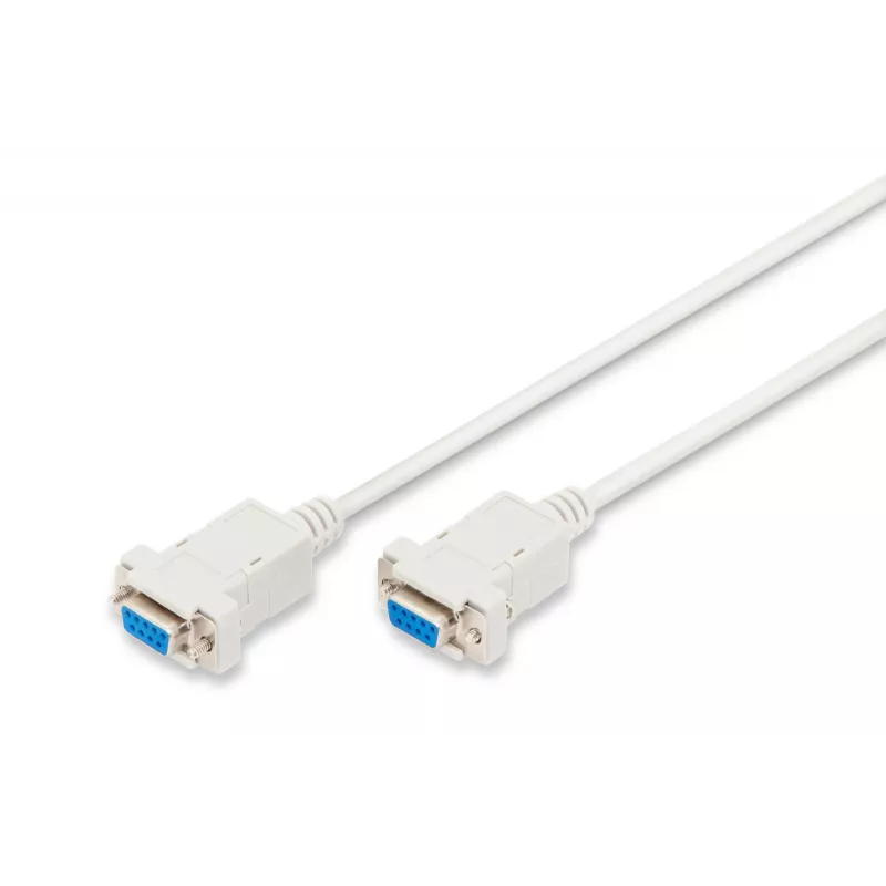 Cable de conexión módem nulo Assmann. D-Sub9 H/H. 3,0 m. Cubiertas de clip. be (AK-610100-030-E)