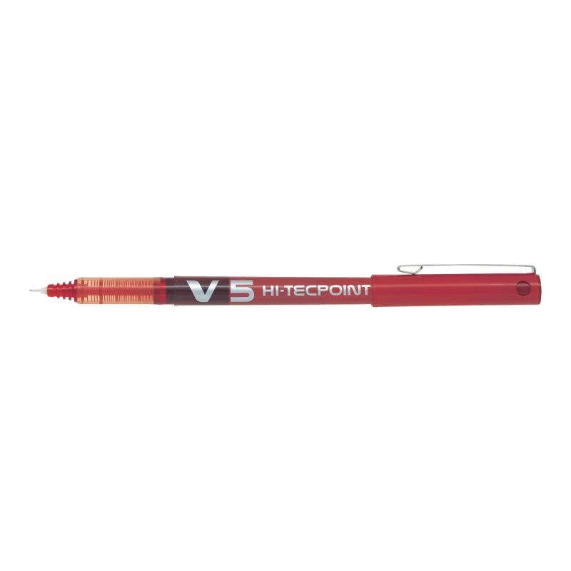 Pilot V5 Hi-Tecpoint BX-V5-R Bolígrafo roller, 0,5 mm, rojo