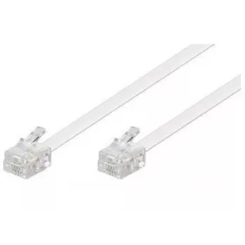 Cable telefónico Microconnect MPK191W RJ-11 estándar 15 m blanco