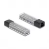 Hub DELOCK USB 3.2 Gen 1 (3.1 Gen 1) de 4 puertos con host Type-A + Type-C (5000 Mbit/s) negro/transparente