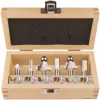 Makita - Juego de fresas - para plástico, madera maciza - 6 piezas (D-53540)