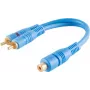 Cable de audio RCA 2 x RCA ShiverPeaks BS40053 0,2 m azul