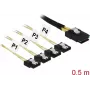 Cable DeLOCK 85800 Mini SAS SFF-8087 0,5 m negro